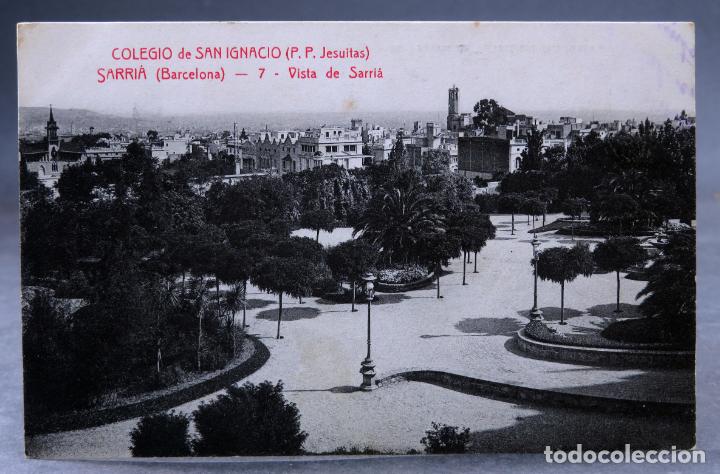 Postales: Postal Colegio San Ignacio Jesuitas Sarri&agrave; 67 Vista de Sarri&aacute; A Tolr&aacute; Viazo escrita 1909