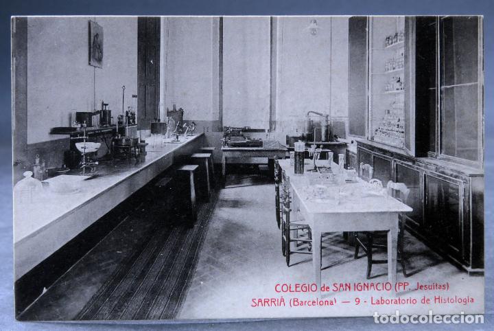 Postales: Postal Colegio San Ignacio Jesuitas Sarri&agrave; 9 Laboratorio Histolog&iacute;a A Tolr&aacute; Viazo sin circular