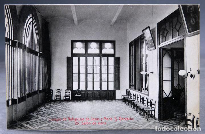 Postkarten: Postal Colegio Religiosas Jes&uacute;s y Mar&iacute;a San Gervasio Sal&oacute;n visitas A Tolr&aacute; Viazo escrita 1910
