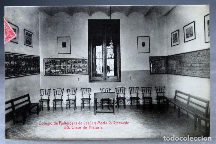 Postales: Postal Colegio Religiosas Jes&uacute;s y Mar&iacute;a San Gervasio Clase Historia A Tolr&aacute; Viazo circulada 1910