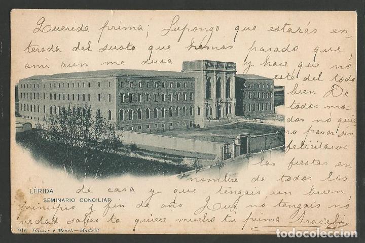 Postales: LLEIDA-SEMINARIO CONCILIAR-916-HAUSER Y MENET-VER REVERSO SIN DIVIDIR-(58.786)