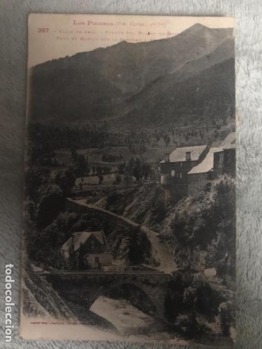 Postales: ANTIGUA POSTAL LOS PIRINEOS VALLE DE ARAN PUENTE DEL MOLINO DE BETREN 387
