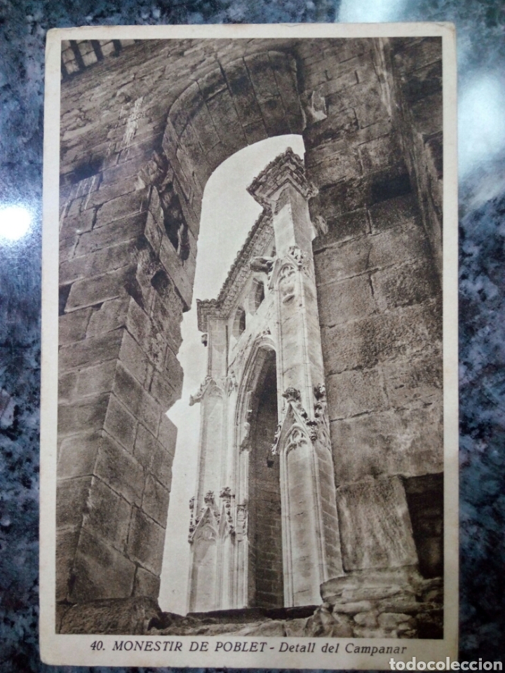 Postales: Postal de Monasterio de Poblet. Detalles del Campanar.