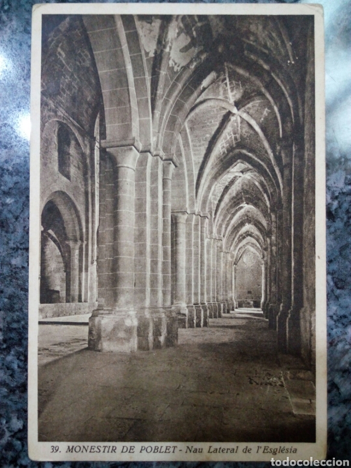 Postales: Postal de Monasterio de Poblet. Nau Lateral de l'Esglesia.
