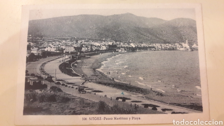 Postales: 1948 Sitges Paseo mar&iacute;timo y playa - Foto 1