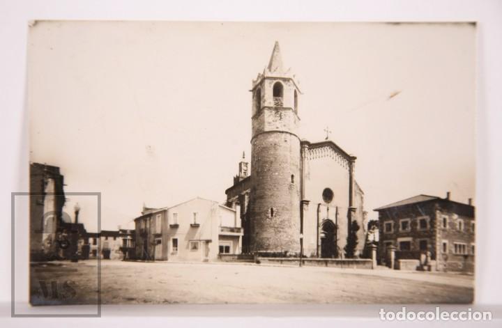 Postcards: Postal Fotogr&aacute;fica - Santa Mar&iacute;a de Palautordera. 8, Plaza Mayor y Plaza Santa Mar&iacute;a - A&ntilde;o 1958