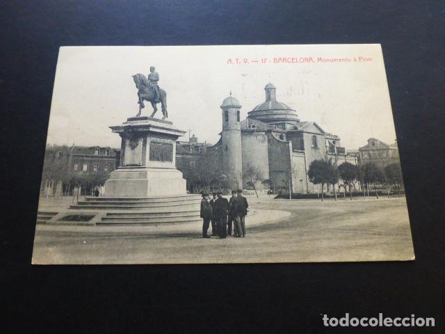 Postales: barcelona monumento a prim - Foto 1