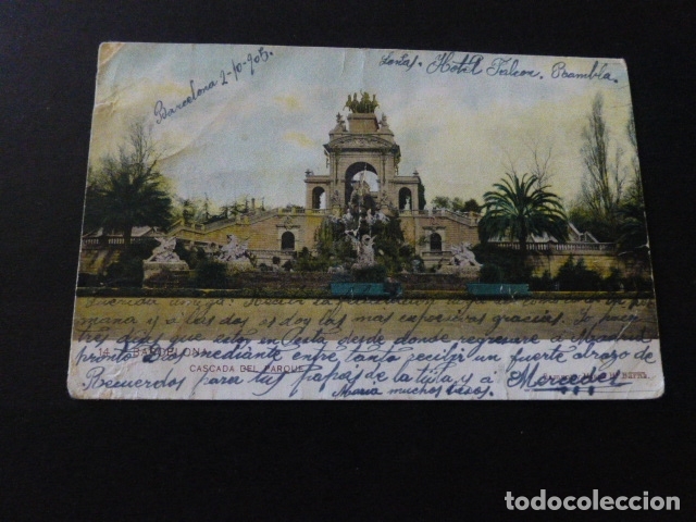 Postales: barcelona CASCADA EN EL PARQUE - Foto 1