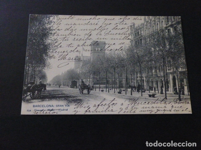 Postales: barcelona GRAN VIA - Foto 1