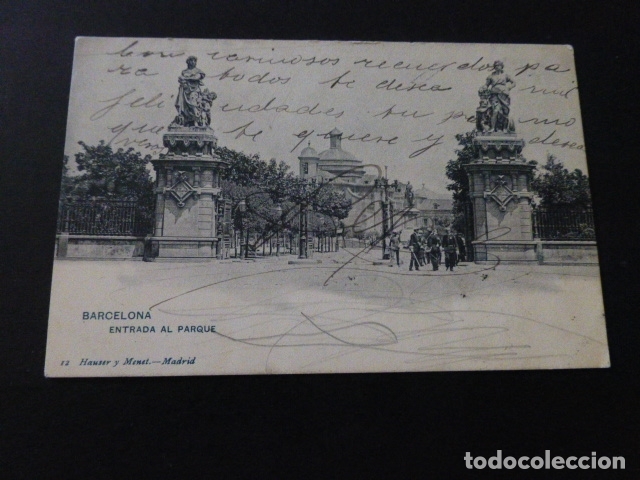 Postales: barcelona ENTRADA AL PARQUE - Foto 1