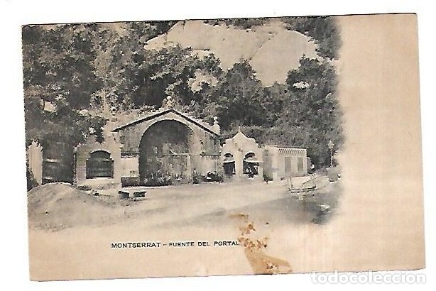 Cartoline: TARJETA POSTAL. MONTSERRAT. FUENTE DEL PORTAL. SAMSOT Y MISSE HS.