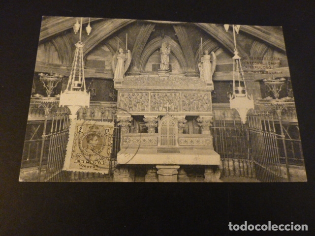 Postales: BARCELONA CATEDRAL CRIPTA SEPULCRO DE SANTA EULALIA - Foto 1
