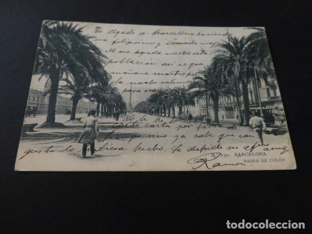 Postales: BARCELONA PASEO DE COLON - Foto 1