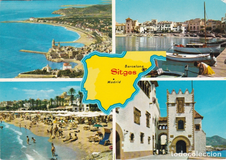 Postales: sitges, playa de oro, barcelona - Foto 1