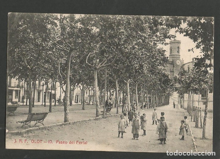 Postales: OLOT-PASEO DEL FERIAL-J.A.F. 10-POSTAL ANTIGUA-(59.719)