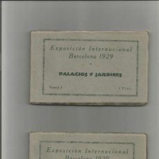 Postales: 2 ALBUMES DE LA EXPOSICION INTERNACIONAL DE BARCELONA DE 1929- PALACIOS Y JARDINES-SERIES I Y II-MBC. Lote 166603306