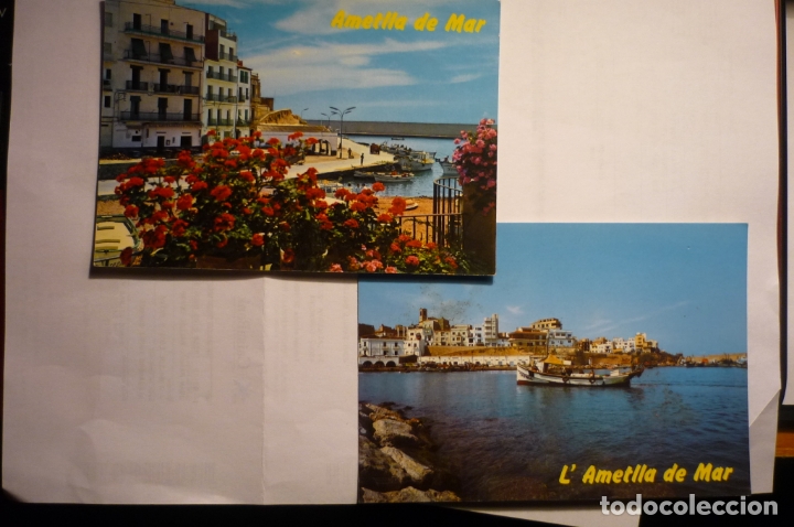 Postales: lote postales ametlla de mar. -1 escrita y otra circulada