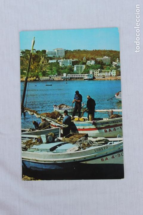 Postales: POSTAL SAN FELIU DE GUIXOLS, BARCAS Y HOTELES, LO MAS TURISTICO
