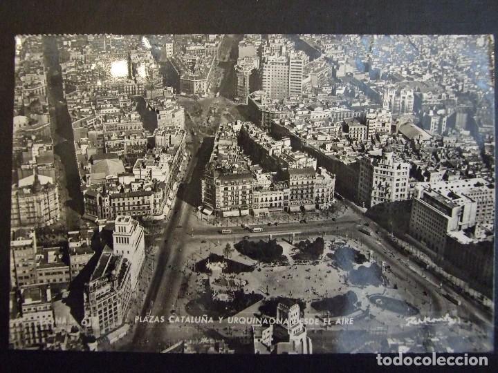 Postales: PLAZAS CATALU&Ntilde;A Y URQUINAONA DESDE EL AIRE - ZERKOWITZ 617 - CIRCULADA