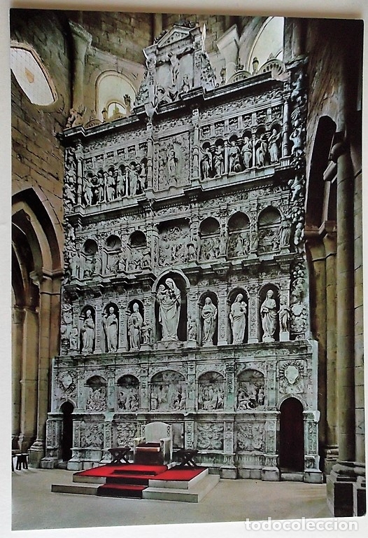 Postales: Real Monasterio de Poblet. 37 Iglesia. Retablo de Dami&aacute;n Forment. Ed. Del Monasterio. Nueva. Color