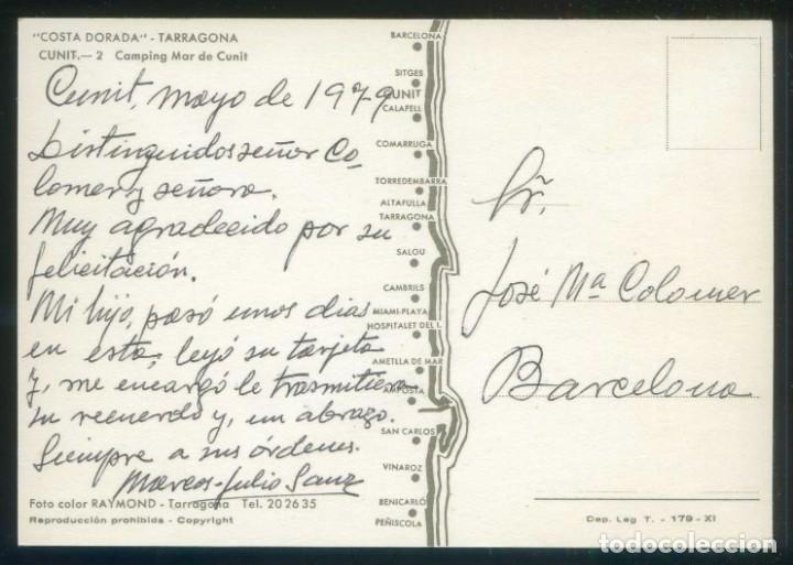 Postales: Cunit. *Camping Mar de Cunit* Ed. Raymond n&ordm; 2. Escrita, - Foto 2