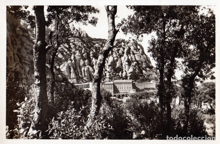 Postales: FOTO/POSTAL MONTSERRAT, EL SANTUARIO DESDE SAN MIGUEL - FOTO RIPOL N&ordm; 447 - S/C