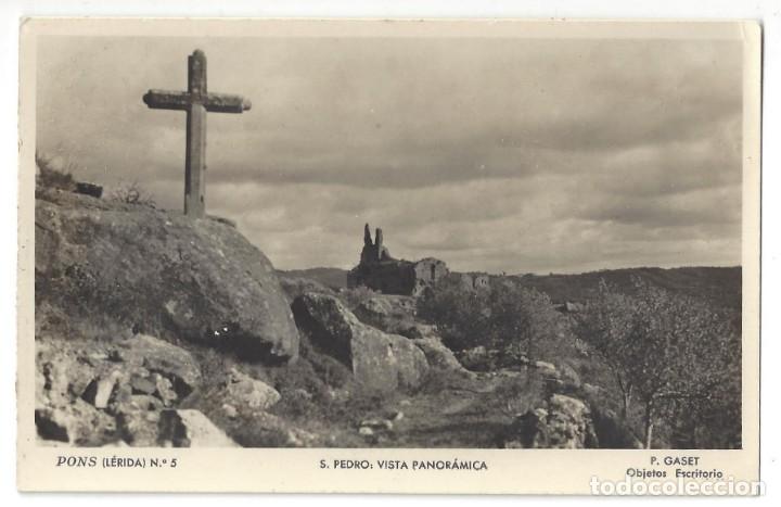 Postales: POSTAL FOTOGR&Aacute;FICA- PONS.- N&ordm; 5, SAN PEDRO. VISTA PANOR&Aacute;MICA. FOTO GASET. L&Eacute;RIDA- CIRCULADA