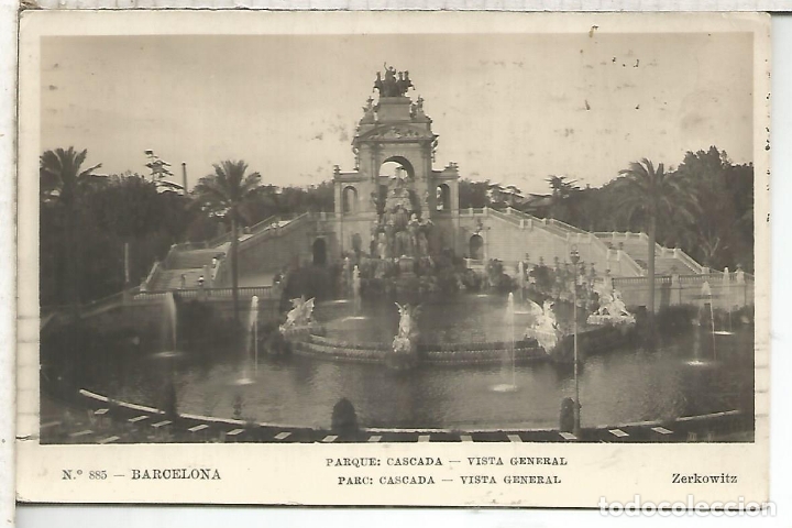 Postales: BARCELONA PARQUE ESCRITA 1934 - Foto 1