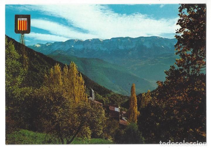Postales: CASTELLNOU DE CARCOLZE.- N&ordm; 1, VISTA PARCIAL. ESCUDO DE ORO. L&Eacute;RIDA- SIN CIRCULAR