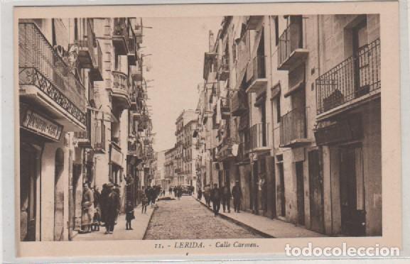Postcards: L&eacute;rida. 11 Calle Carmen.  L Roisin. Sin circular.