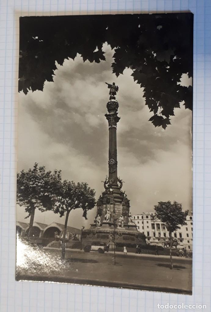Postales: Postal de Col&oacute;n, Barcelona, escrita - Foto 1