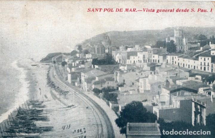 Postales: sant pol de mar. vista general desde sant pau I