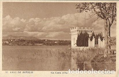 Postais: ANTIGUA POSTAL 11 LAGO DE BA&Ntilde;OLAS LA CARPA D'OR FOTO MATEO