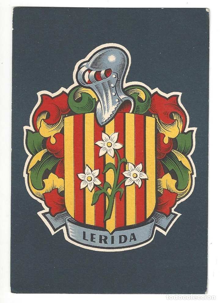 Postales: L&Eacute;RIDA.- BLASONES DE ESPA&Ntilde;A. COLECCI&Oacute;N HER&Aacute;LDICA- SIN CIRCULAR