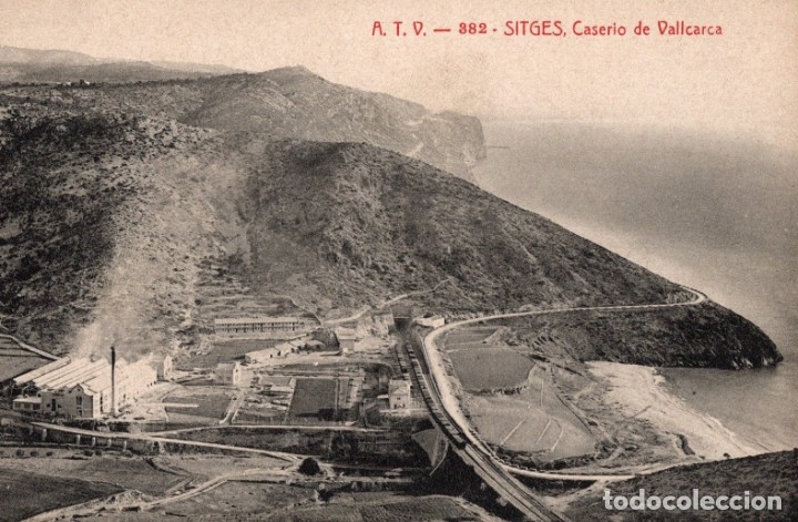 Postales: sitges. atv 382 caser&iacute;o de vallcarca - Foto 1