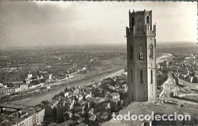 Postcards: ANTIGUA POSTAL 49 LERIDA TORRE CATEDRAL Y VISTA PARCIAL ESCRITA EDICIONES SICILIA