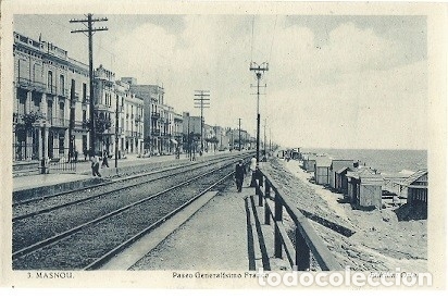 Cartoline: ANTIGUA POSTAL 3 MASNOU PASEO GENERALISIMO FRANCO EDICION ORTA ESCRITA 1942