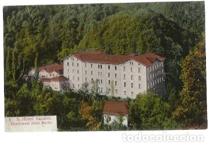 Cartoline: ANTIGUA POSTAL 8 S HILARI SACALM ESTABLIMENT HOTEL MARTIN ESCRITA