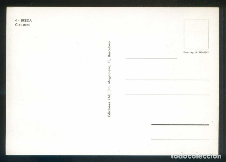 Postales: Breda. *Claustres* Ed. RAE n&ordm; 4. Nueva. - Foto 2
