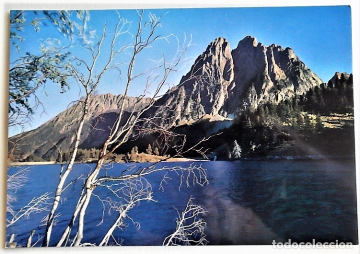 Postales: Vall d'Espot. 5025 Lago de Sant Maurici-Parque Nacional. Oficina Municipal Poble de Segur. Escudo de