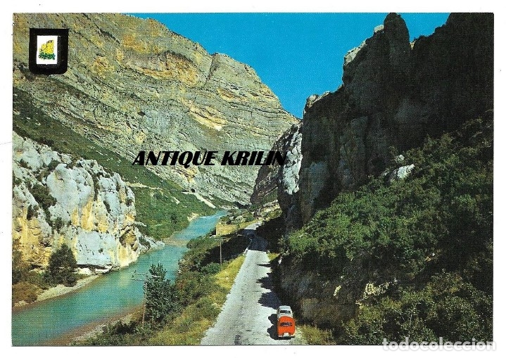 Postales: SELLES N&ordm; 1 DESFILADERO ELS TERRADETS / ESCUDO DE ORO / EX. HOSTAL DEL LAGO / SIN FRANQUEAR