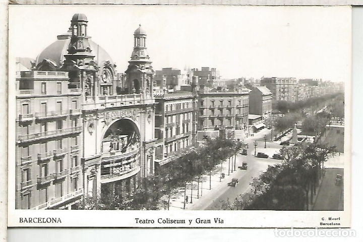 Postales: BARCELONA COLISEUM ESCRITA - Foto 1