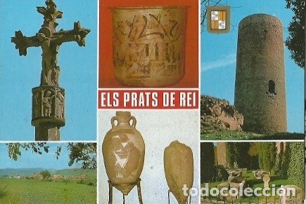 Cartes Postales: POSTAL A COLOR ELS PRATS DEL REI ESCUDO DE ORO