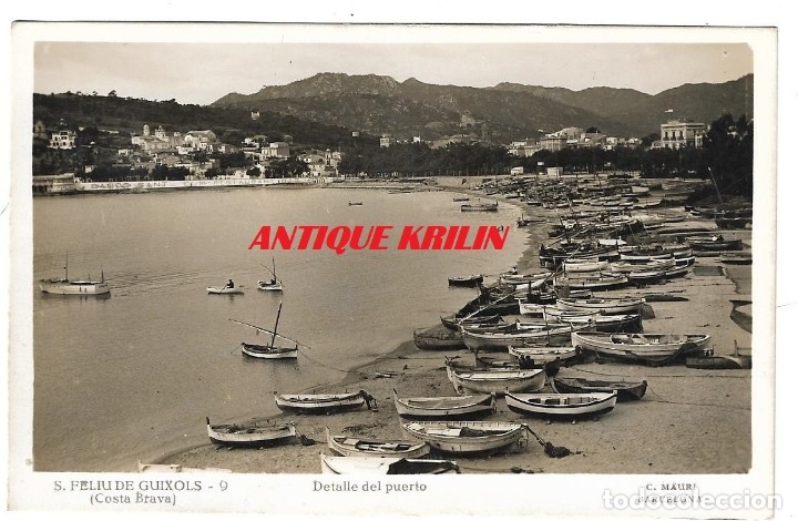 Postales: SAN FELIU DE GUIXOLS N&ordm; 9 .- DETALLE DEL PUERTO .- EDICION C. MAURI