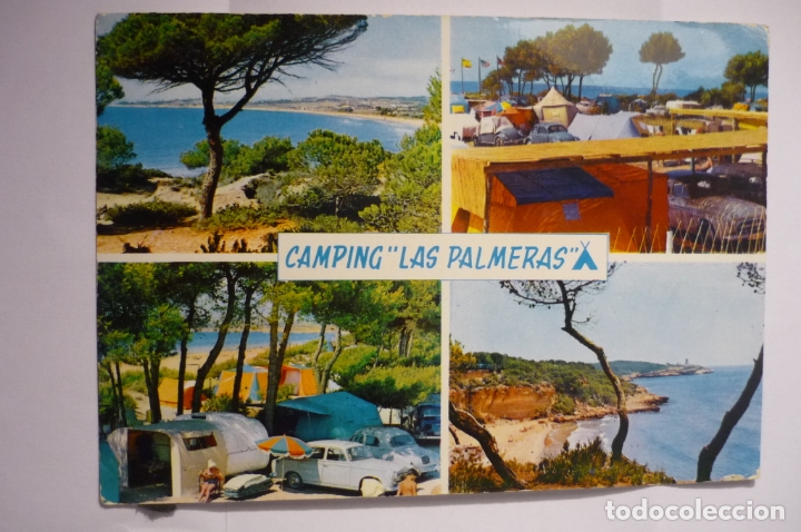 Postales: POSTAL CAMPING LAS PALMERAS-TARRAGONA ESCRITA