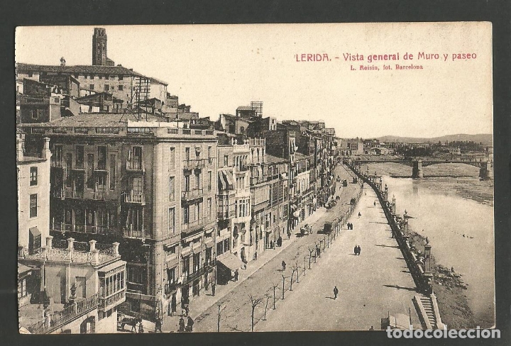 Postales: LLEIDA-VISTA GENERAL DE MURO Y PASEO-ROISIN-VER REVERSO-(61.667)