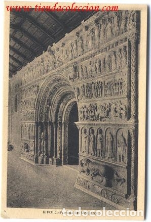Postales: Ripoll.- Portada del Monasterio - Foto 1