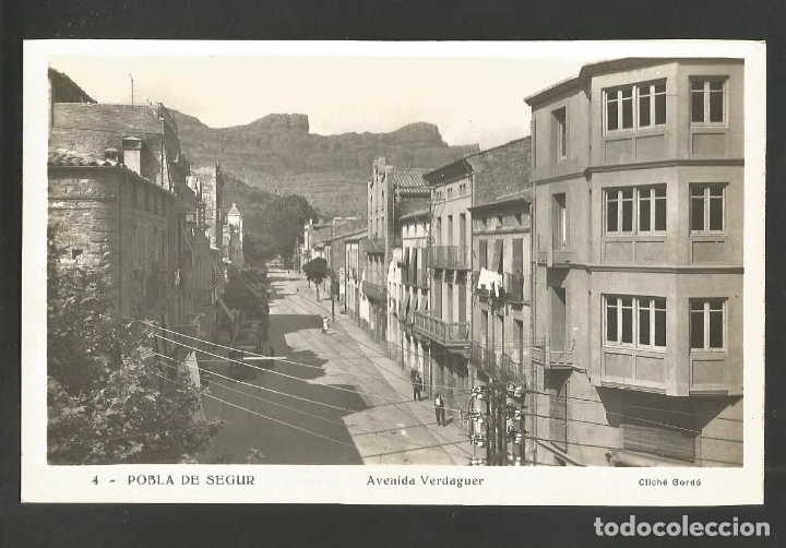 Postales: POBLA DE SEGUR-AVENIDA VERDAGUER-4-FOTOGRAFICA CLICHE GORDO-VER REVERSO-(61.683)