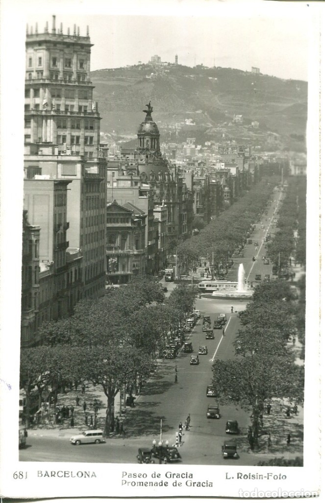 Postales: BARCELONA-PASEO DE GRACIA- ROISIN