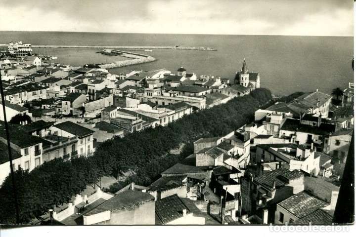 Postales: ARENYS DE MAR-VISTA GENERAL-PUERTO  Y RAMBLA-FOTOGR&Aacute;FICA- CERCO